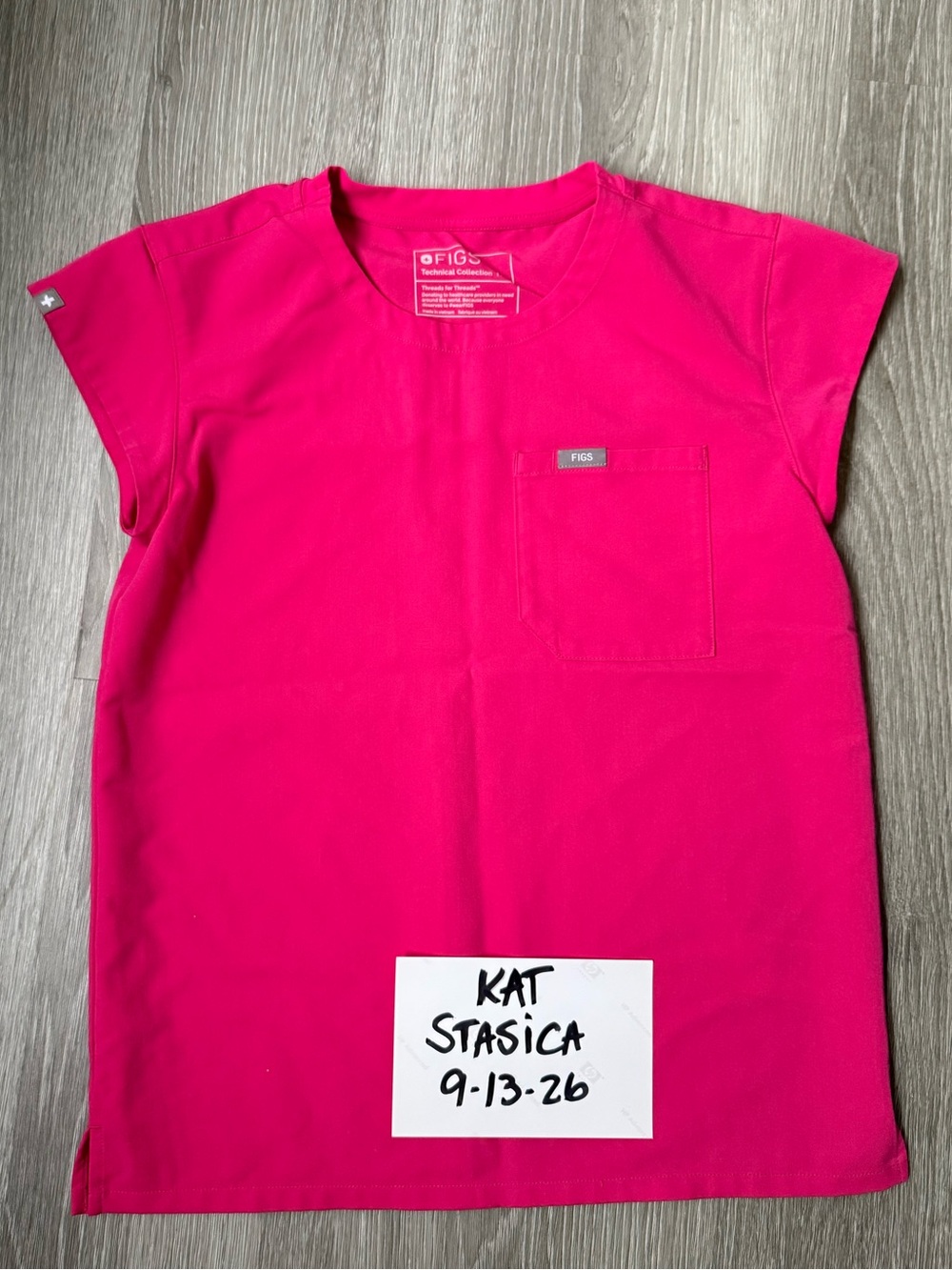 Figs Scrubs in Shocking Pink - Picture 2 of 2